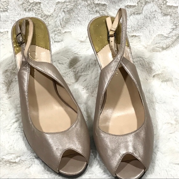 Cole Haan PeepToe Slingback Pumps - Picture 1 of 7